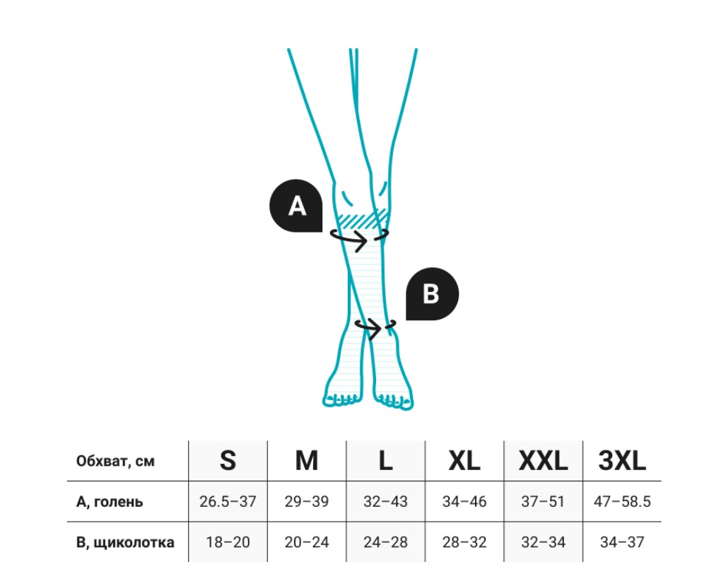 Компрессионные гольфы 2С112 VENOTEKS, 2 класс купить в OrtoMir24